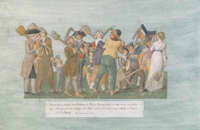 The Parisians Going to the Champ de Mars, 1792 by Lesueur Brothers